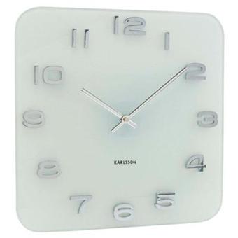 Horloge en verre Vintage blanc